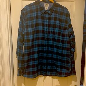 L.L. Bean Men's Black and Blue flannel shirt